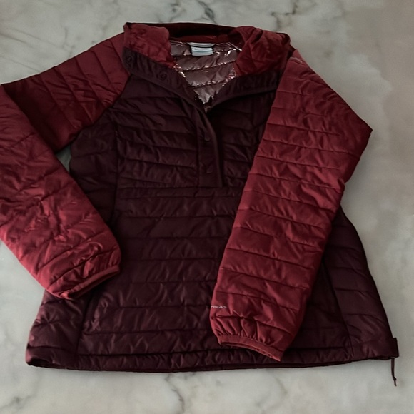 Columbia Powder Lite Omni-heat Insulated Anorak Malbec Thermal Jacket Sz M NWOT - Picture 10 of 16